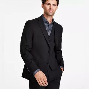 Alfani Men’s Slim Fit Stretch Black Suit Jacket Blazer Sport Coat - NWT